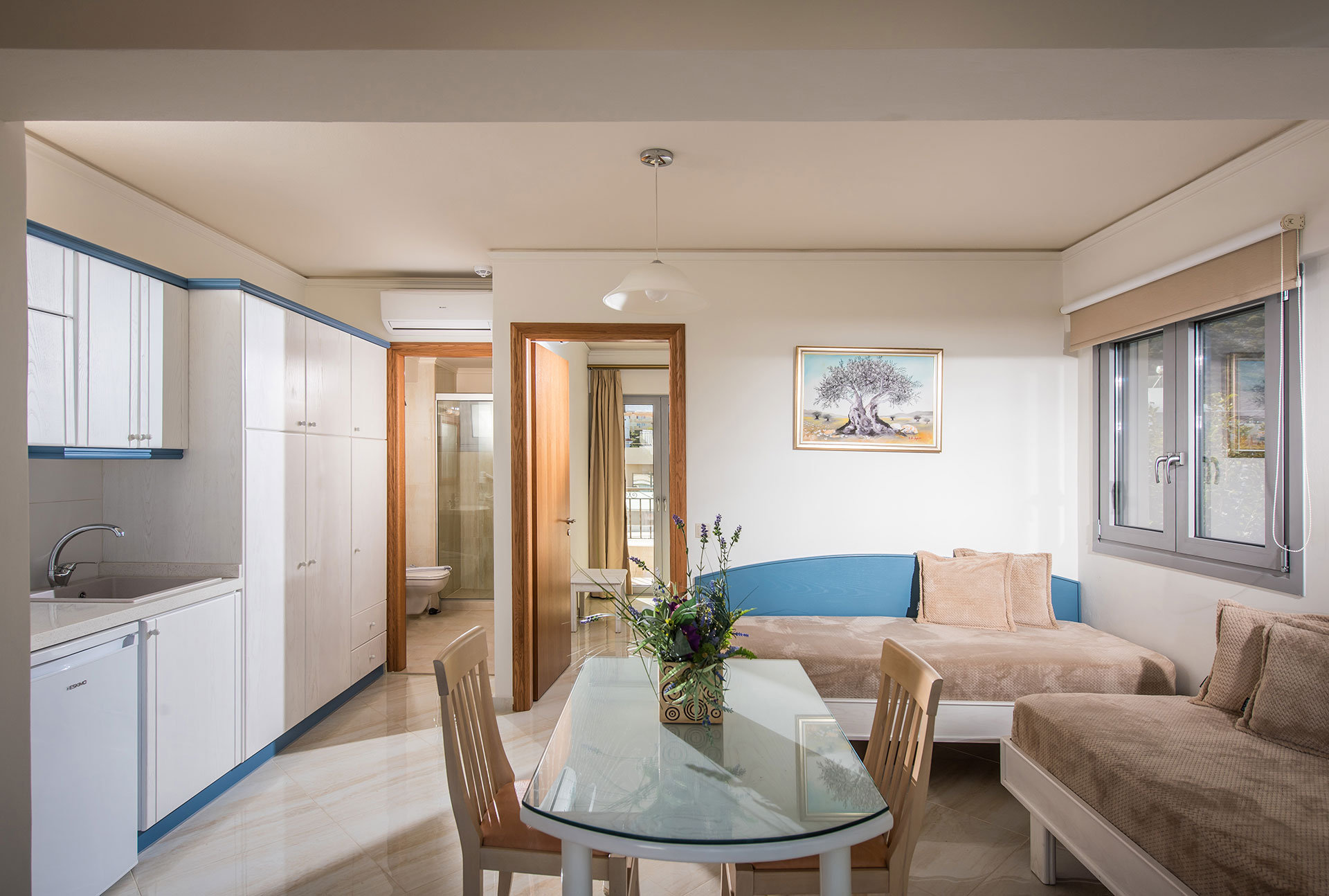 Ariadne Hotel Malia Apartment living room